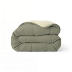 Zelesta Comfort Duo Couette - Vert olive & Crème