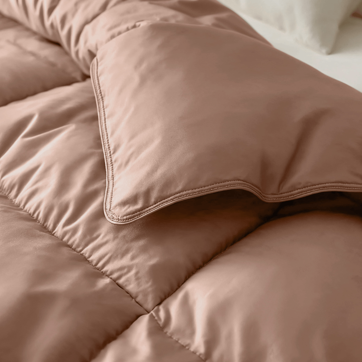 Zelesta Deluxe Uni Satijn Katoenen Dekbed - Aarderood