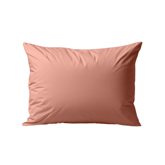 Zelesta Deluxe Percale Cotton Pillowcase Set Of 2 - Salmon, main product photo