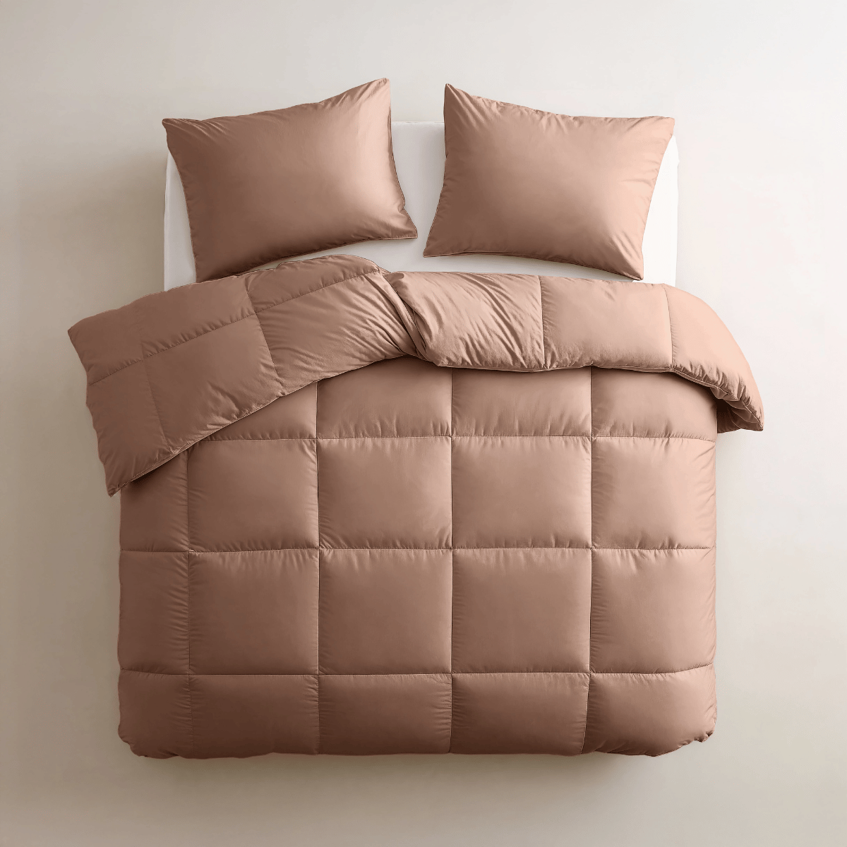Zelesta Deluxe Uni Satijn Katoenen Dekbed - Aarderood