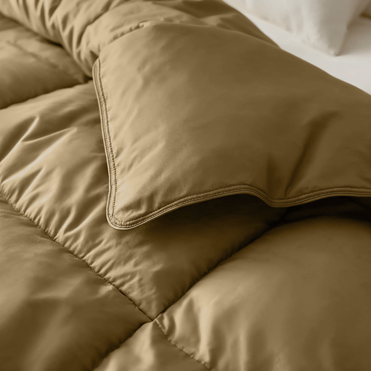 Zelesta Deluxe Uni Satin Cotton Couette - Jaune ocre
