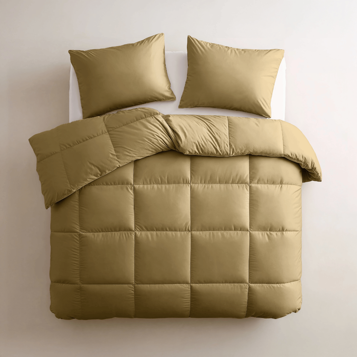 Zelesta Deluxe Uni Satin Cotton Couette - Jaune ocre