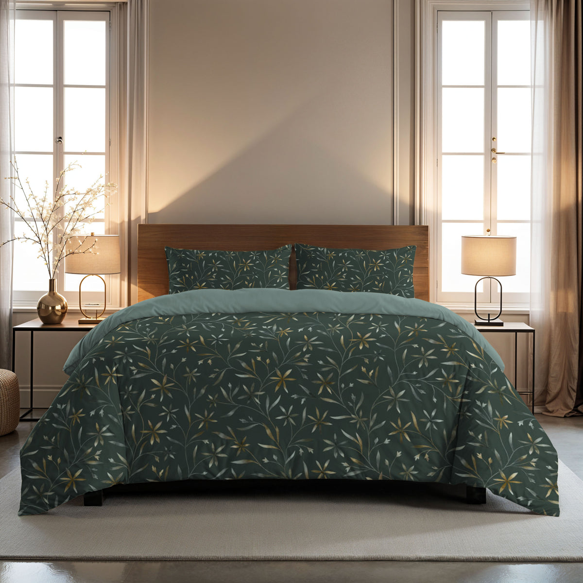 Couette Zelesta Comfort Design Sans Coutures - Delicate Floral Green