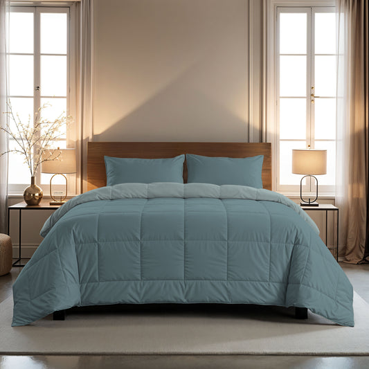 Zelesta Comfort Duo 4-Season Duvet - Blue Green & Blue