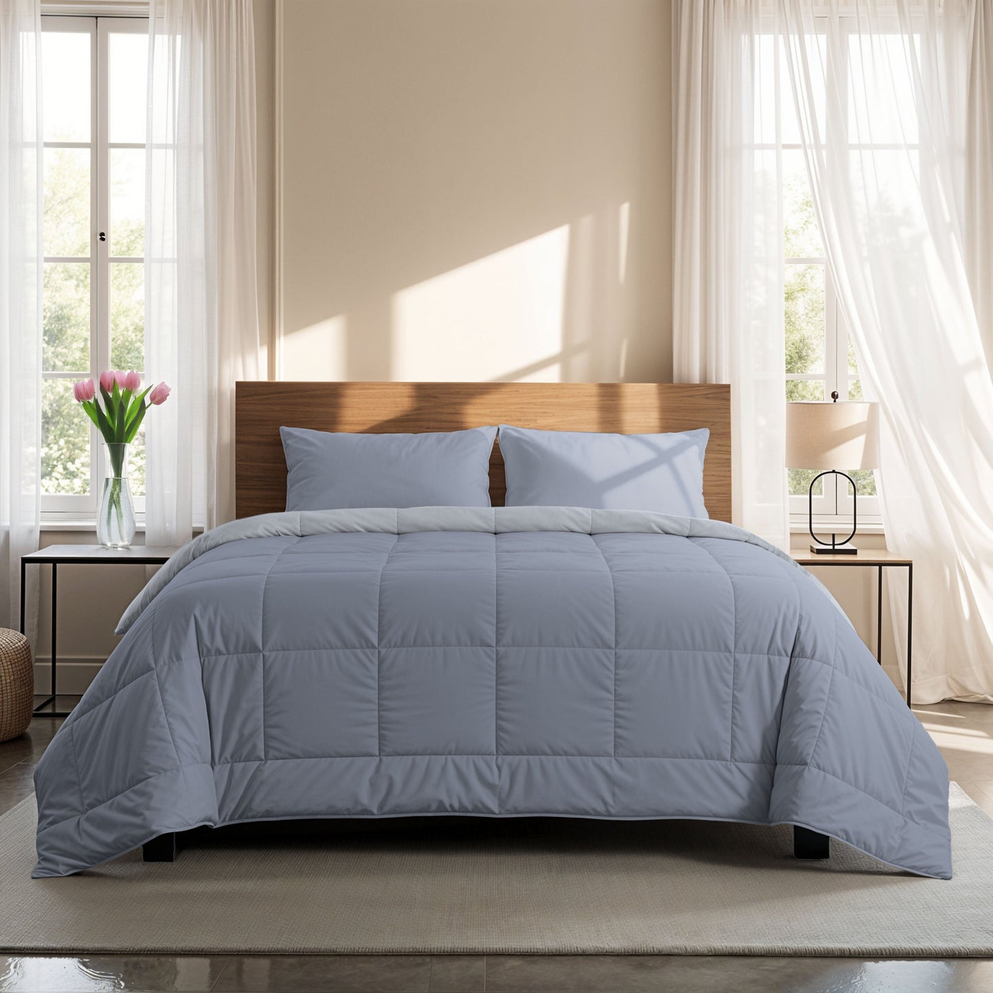 Zelesta Comfort Duo Summer Duvet - Ice Blue & Soft Blue