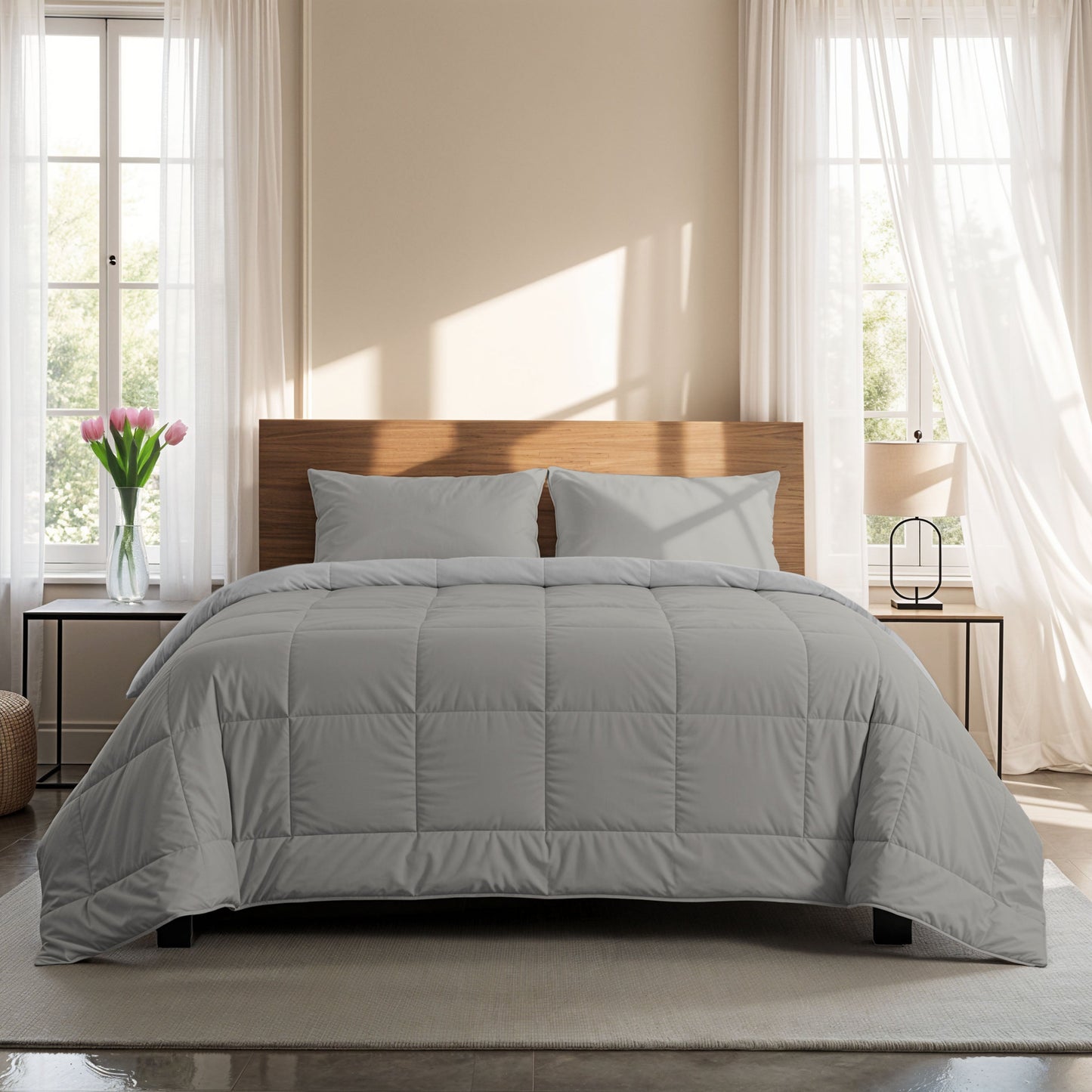 Zelesta Comfort Duo Couette Été - Gris & Gris doux