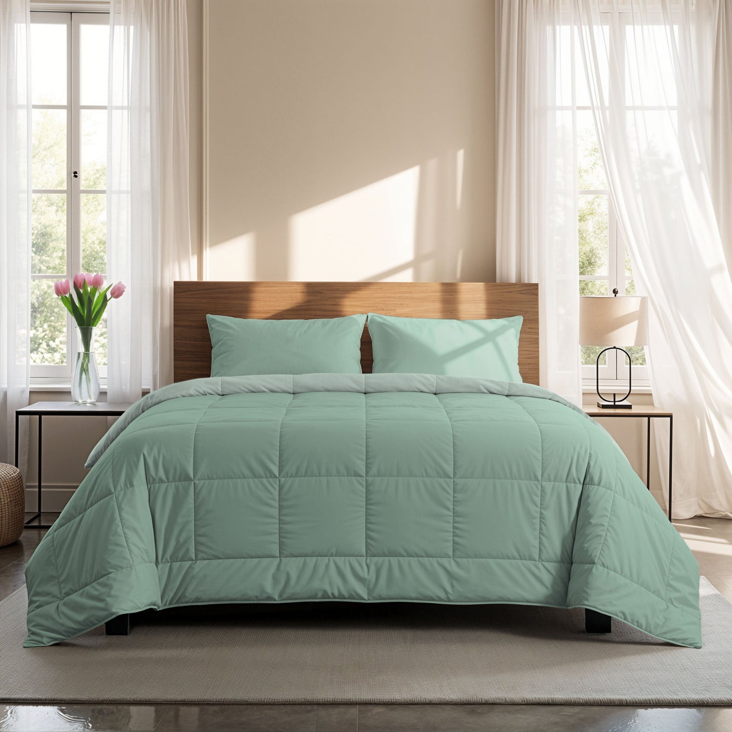 Zelesta Comfort Duo Summer Duvet - Mint Green & Light Green