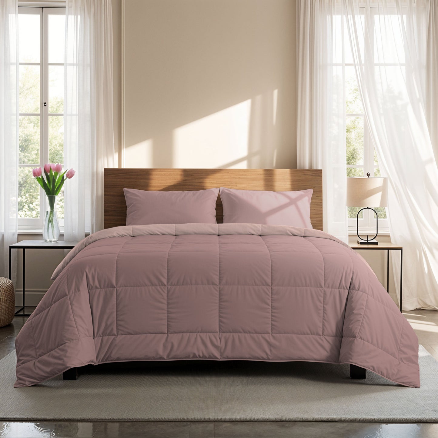 Zelesta Comfort Duo Couette Été - Rose poudré & Rose clair