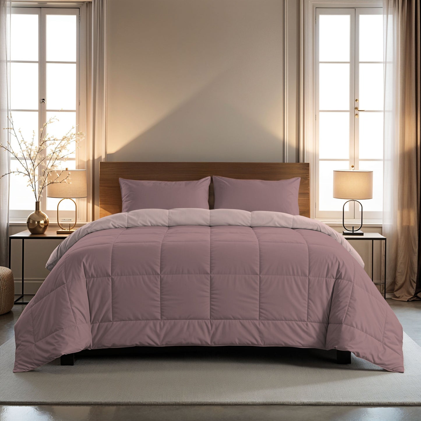 Zelesta Comfort Duo Taie d'oreiller - Rose poussiéreux