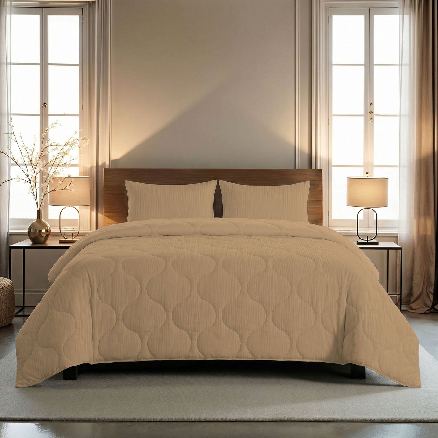 Zelesta Special Muslin Couette Été - Beige doux chaud