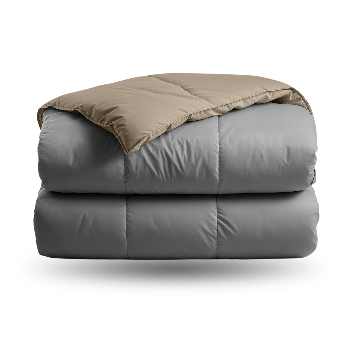 Zelesta Deluxe Duo Percale Cotton Duvet - Anthracite & Taupe
