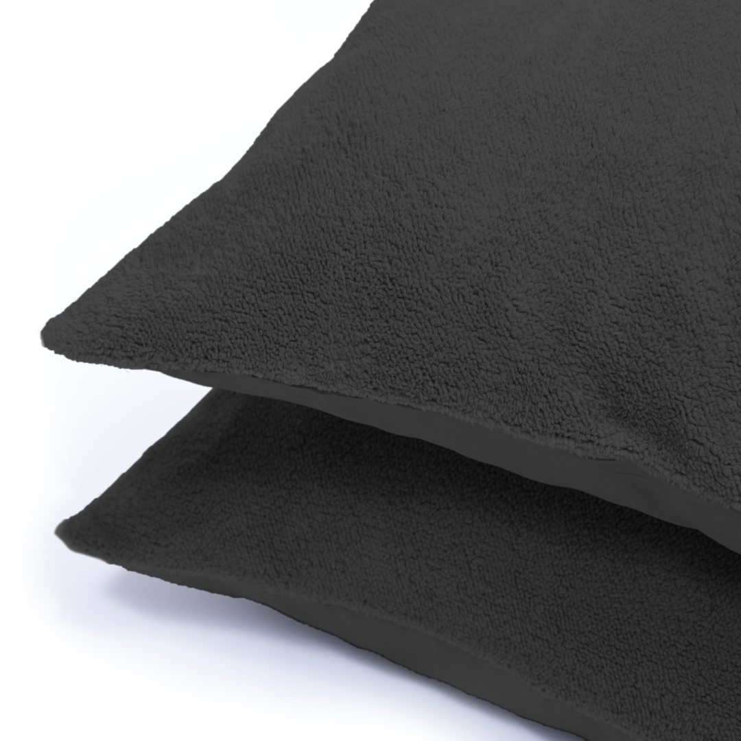 Zelesta Teddy Pillowcase Set Of 2 - Anthracite