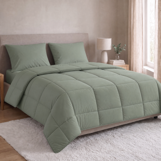 Zelesta Everyday Unie Taies d'Oreiller - Set de 2 - Vert Pastel
