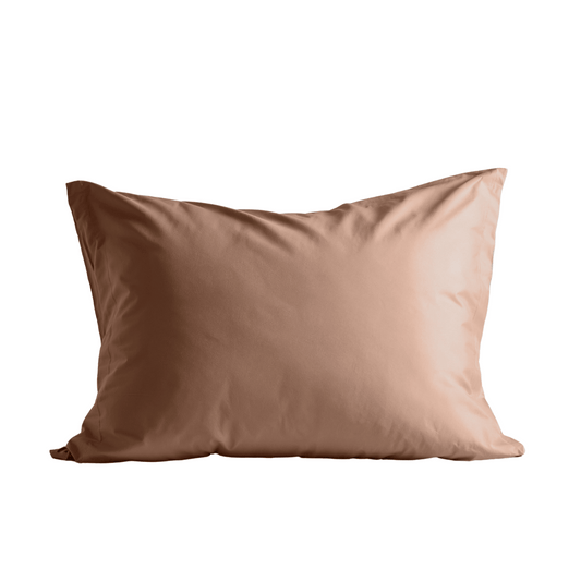 Zelesta Deluxe Uni Satin Cotton Pillowcase Set Of 2 - Earth Red, main product photo