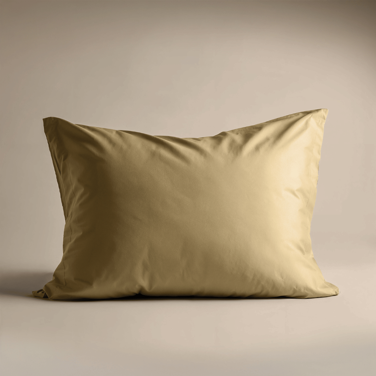 Zelesta Deluxe Uni Satin Cotton Pillowcase Set Of 2 - Ochre Yellow, product view 2