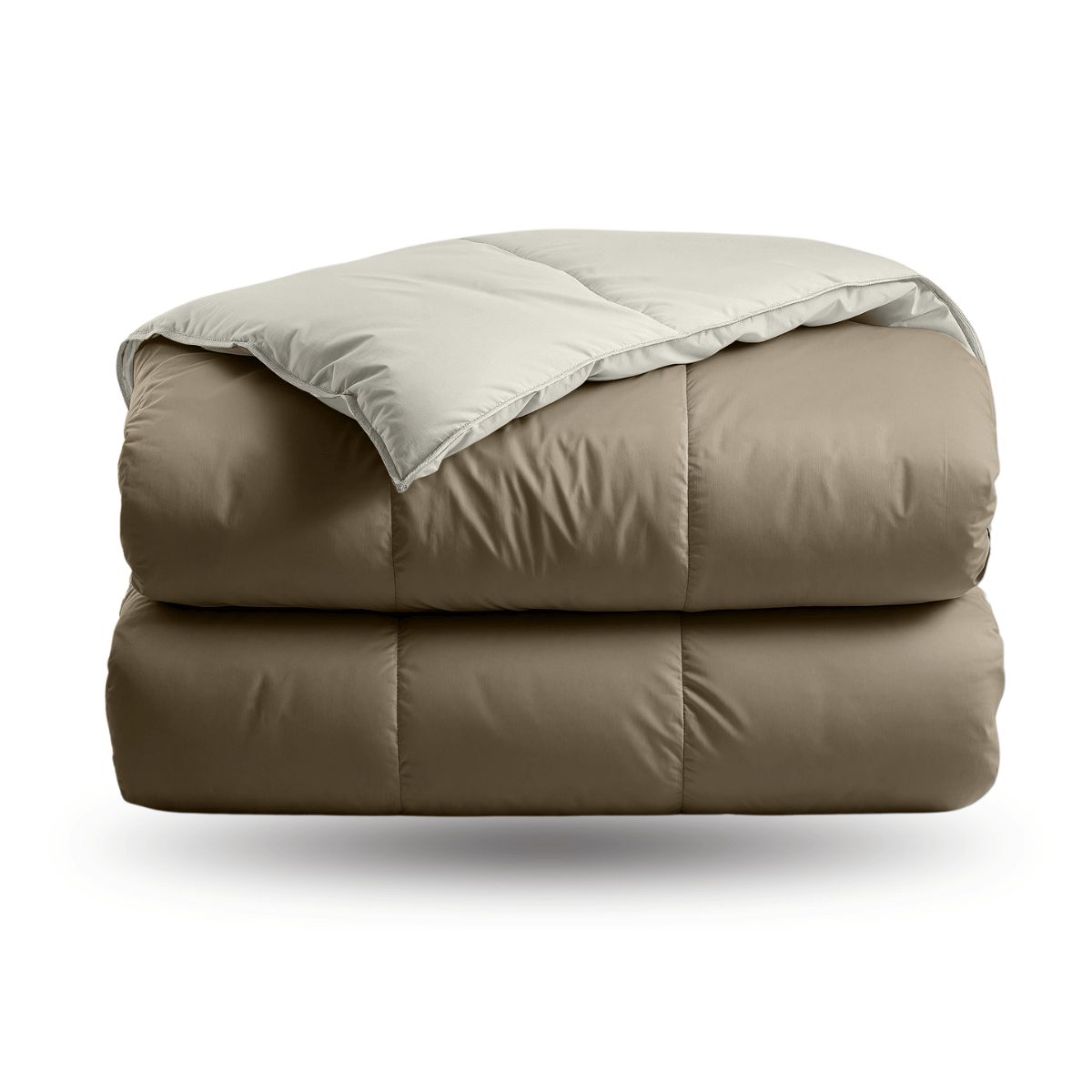 Zelesta Deluxe Duo Percale Katoenen Dekbed - Taupe & Crème