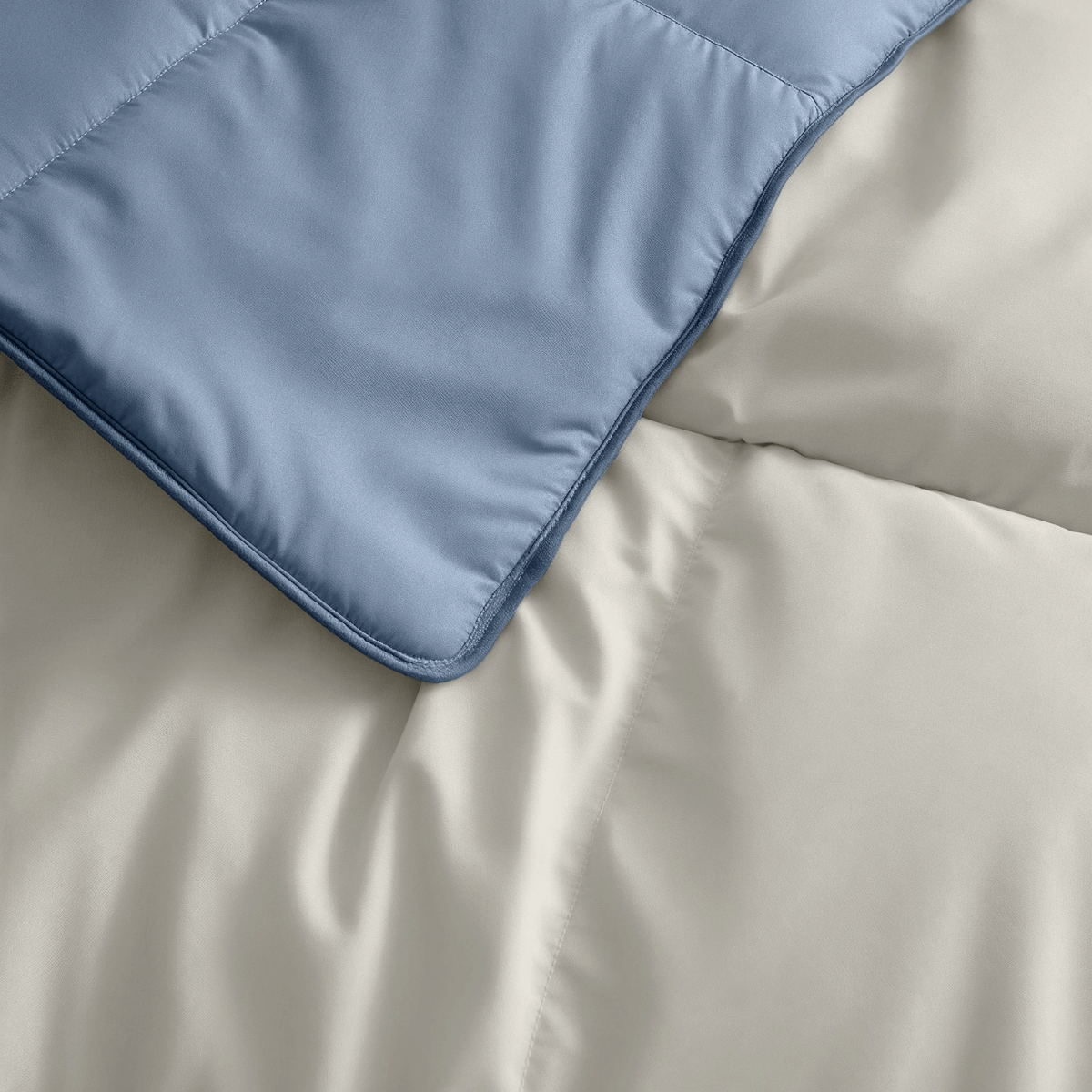 Zelesta Deluxe Duo Percale Cotton Duvet - Dream Blue & Cream