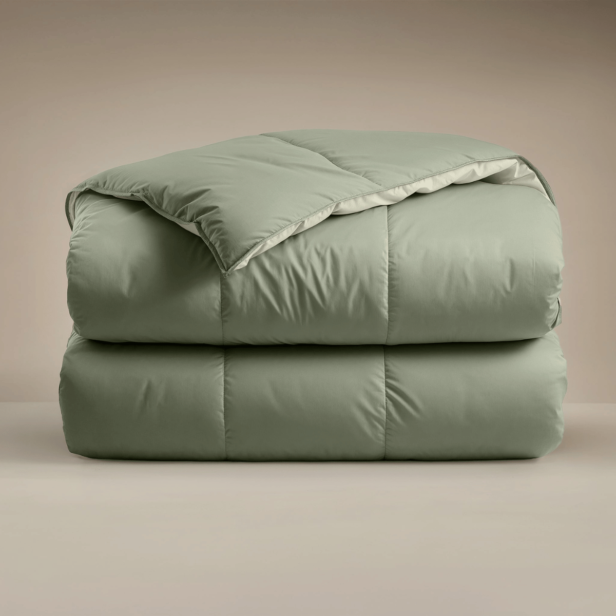 Zelesta Deluxe Duo Percale Cotton Duvet - Olive Green & Mint, product view 10