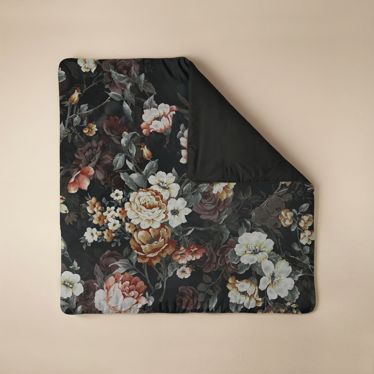 Couette Zelesta Comfort Design Sans Coutures - Golden Age Flower Black