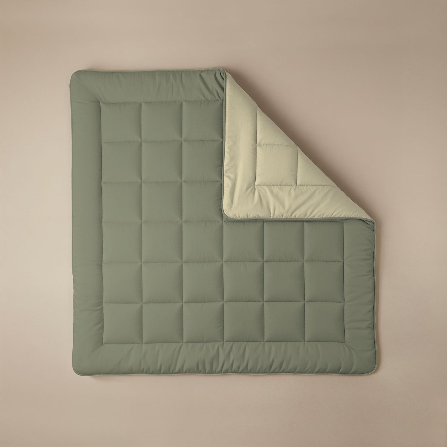 Zelesta Comfort Duo Couette - Vert olive & Crème