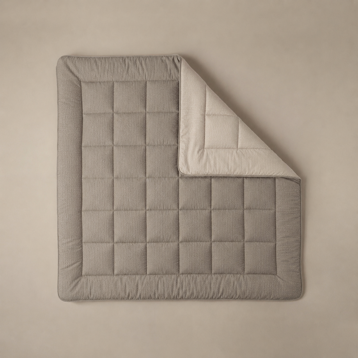 Zelesta Comfort Structure Seersucker Dekbed - Taupe & Beige