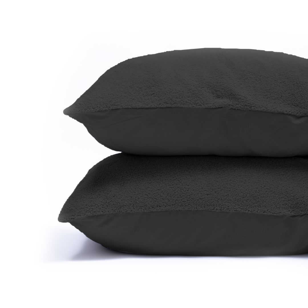 Zelesta Teddy Pillowcase Set Of 2 - Anthracite