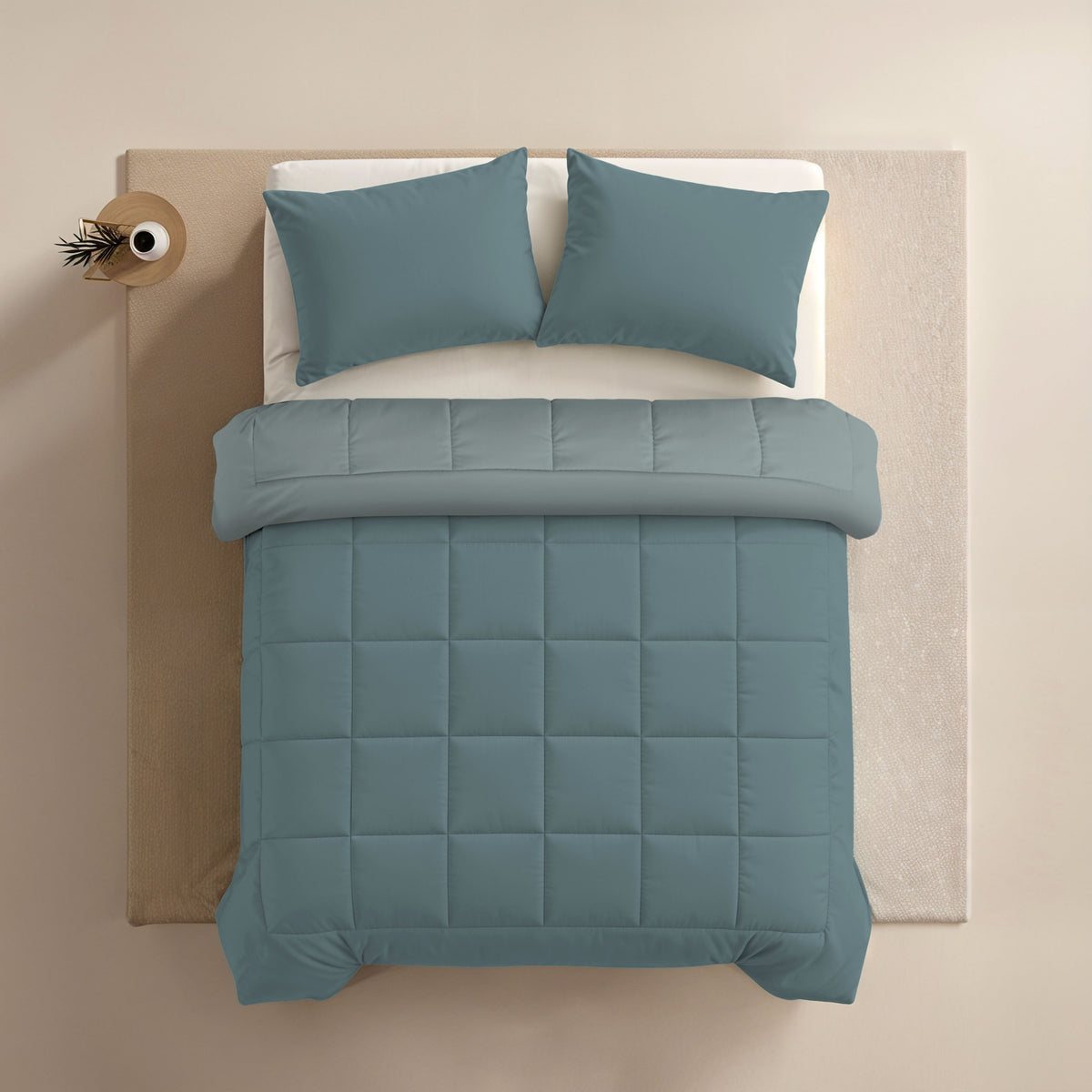 Zelesta Comfort Duo 4-Seizoenen Dekbed - Blauwgroen & Blauw