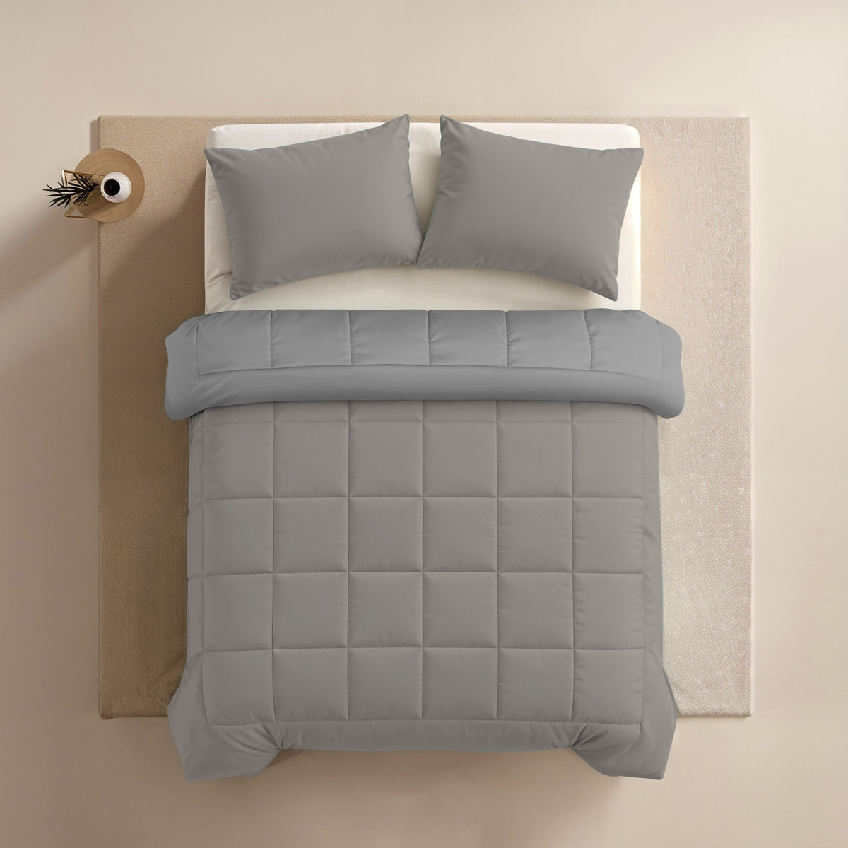 Zelesta Comfort Duo 4-Seizoenen Dekbed - Grijs & Zachtgrijs