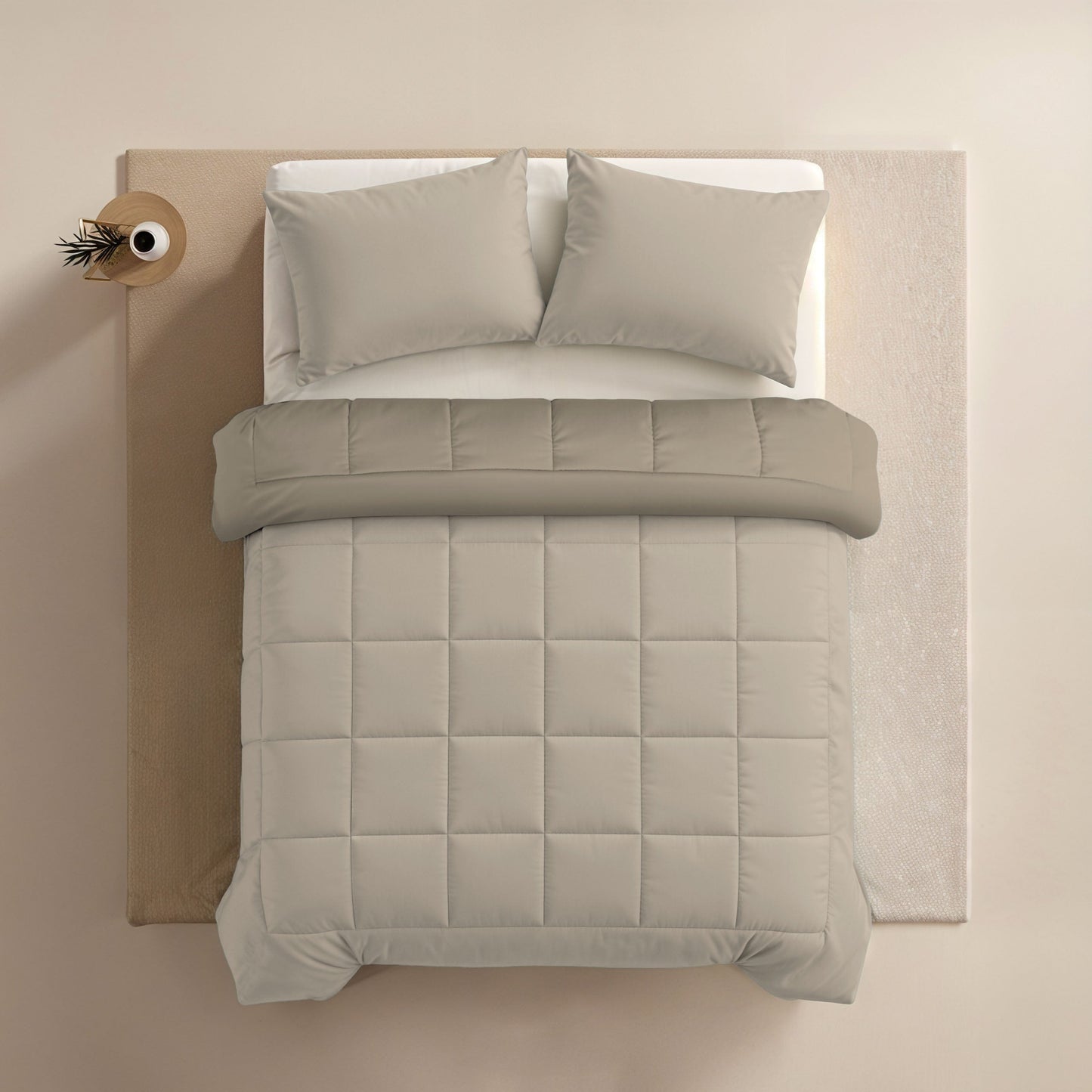 Zelesta Comfort Duo Couette - Taupe & Champagne