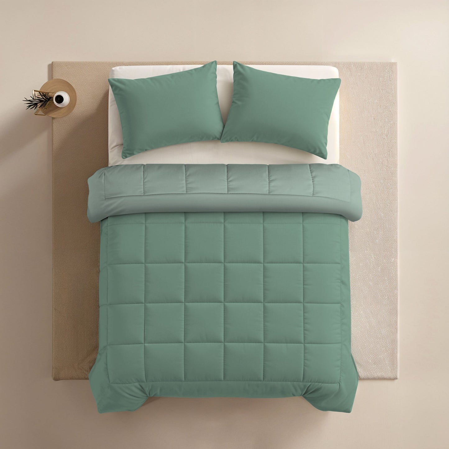 Zelesta Comfort Duo Couette - Vert menthe & Vert clair
