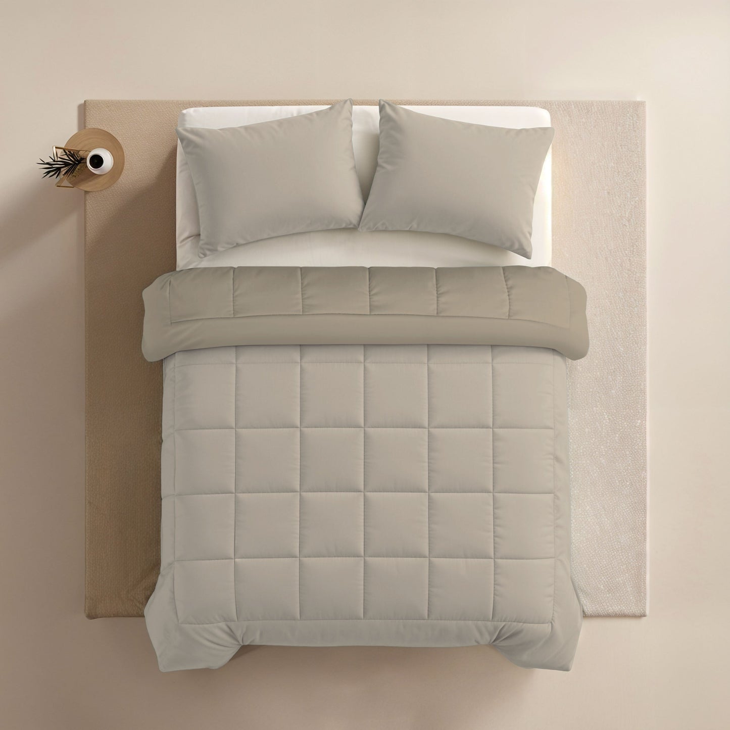 Zelesta Comfort Duo Couette Été - Taupe & Champagne
