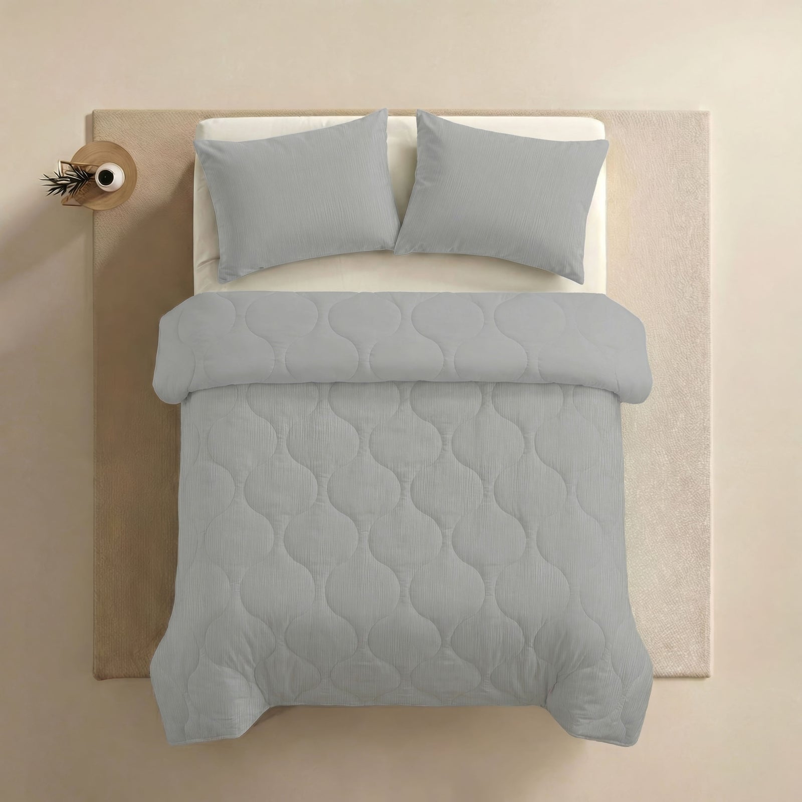 Zelesta Special Muslin Summer Duvet - Light Grey, product view 4