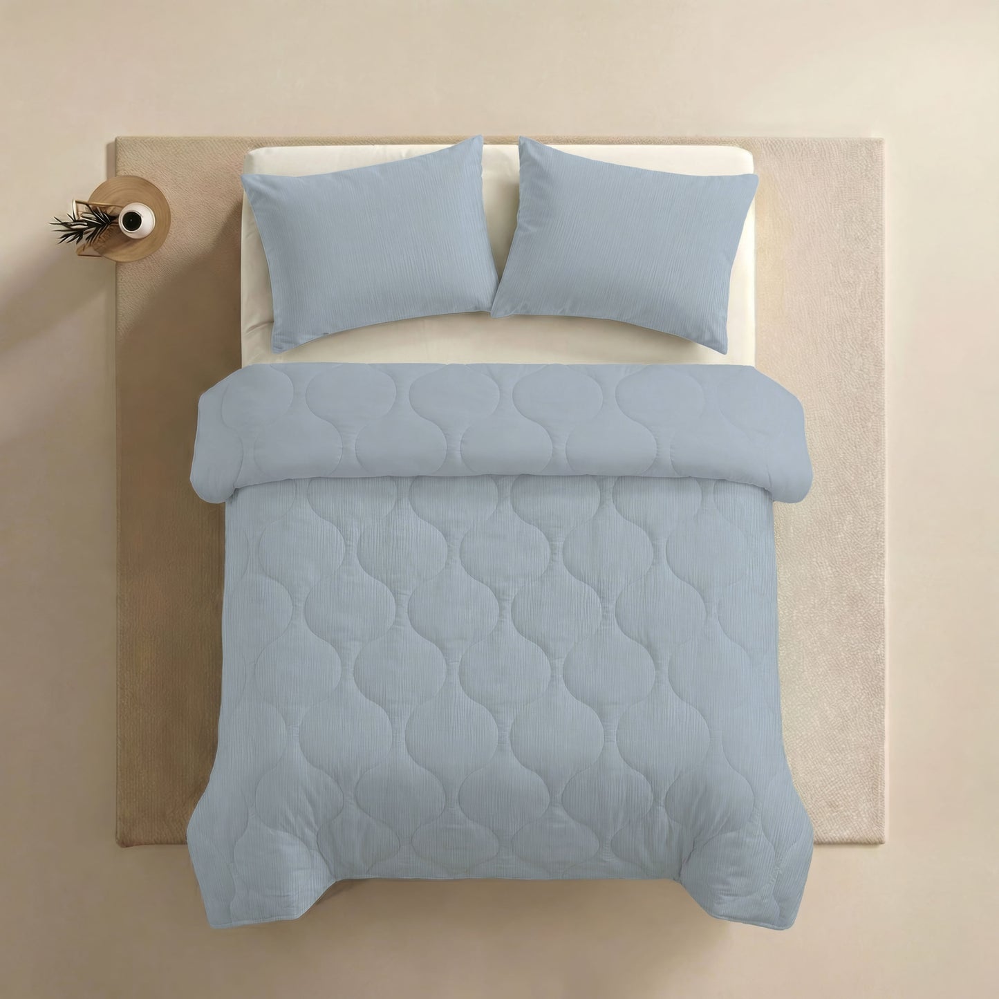 Zelesta Special Muslin Couette Été - Bleu glace clair