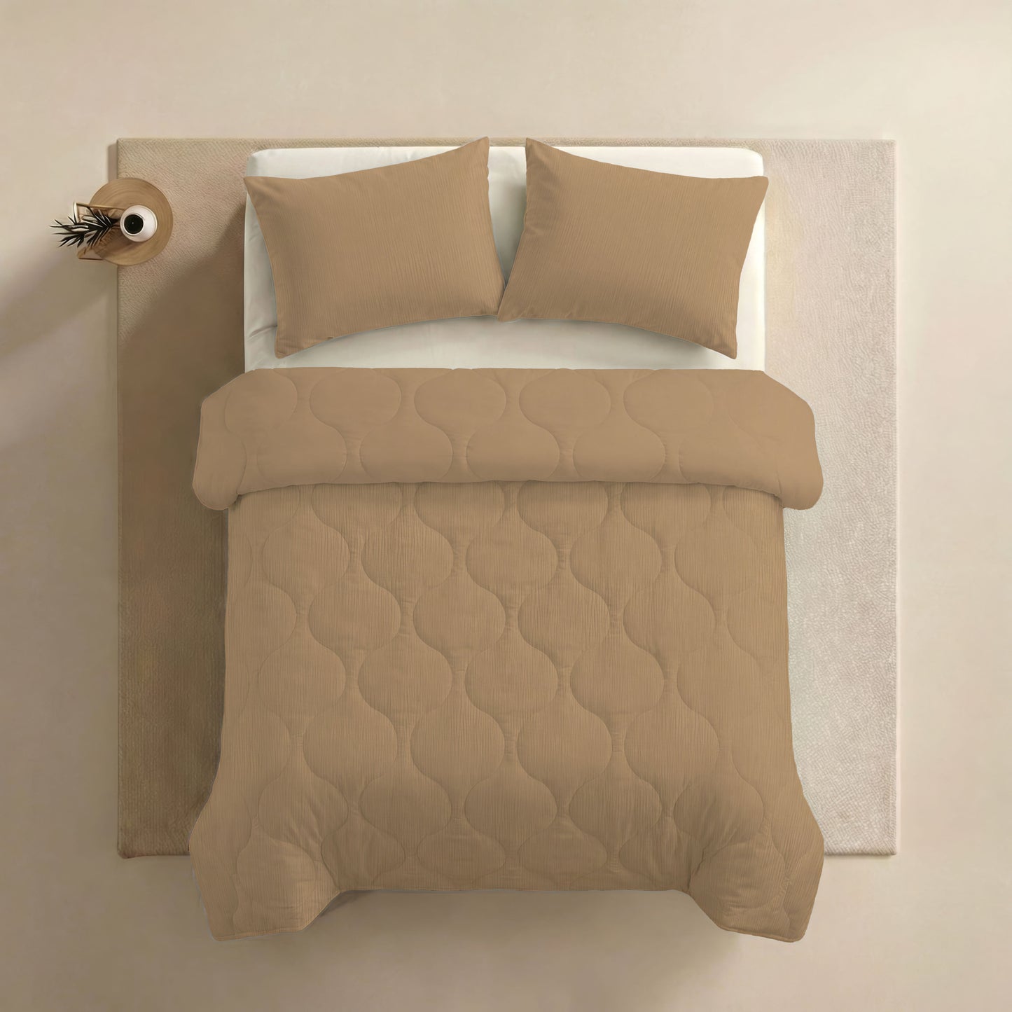 Zelesta Special Muslin Couette Été - Beige doux chaud