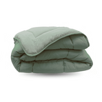 Zelesta Comfort Kids Duvet - Light Green & Dark Green, product shot showing the light green & dark green children's print