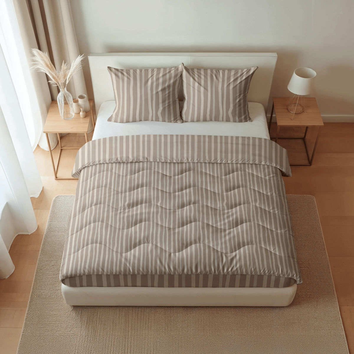 Zelesta Pure Design Cotton Duvet - Brown Stripes