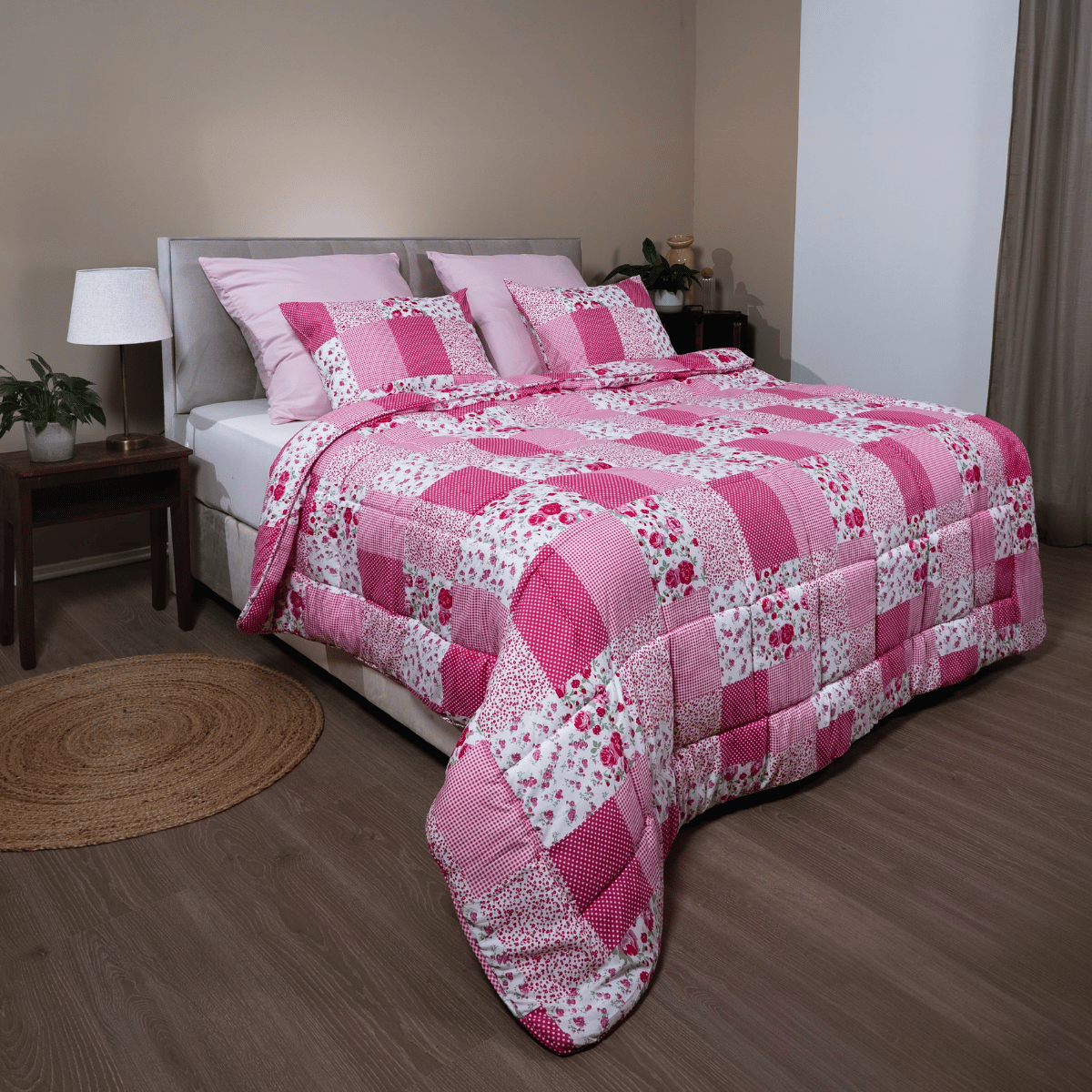 Zelesta Comfort Design Couette Été - Patchwork rose