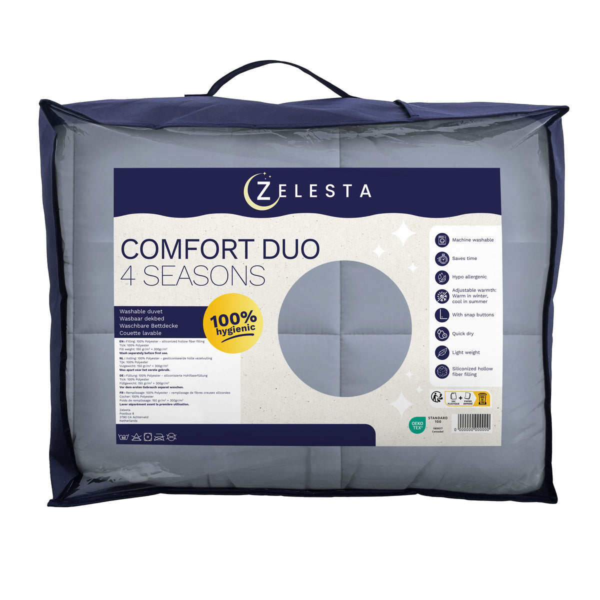 Zelesta Comfort Duo 4-Season Duvet - Blue & Light Blue