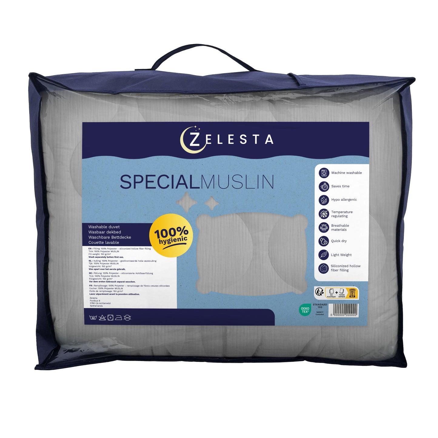 Zelesta Special Muslin Summer Duvet - Light Grey