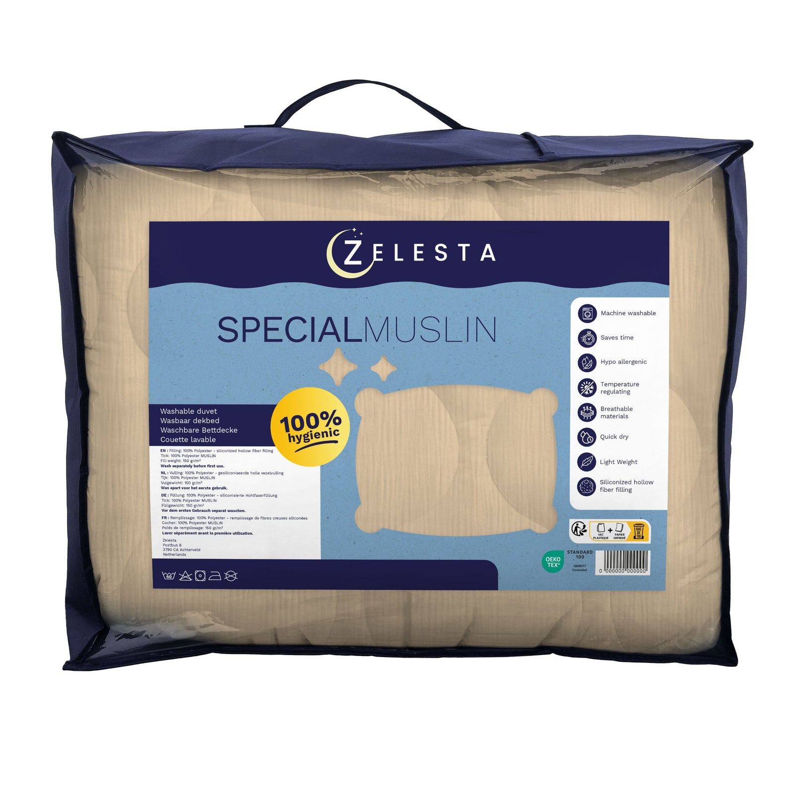 Zelesta Special Muslin Summer Duvet - Soft Butter Yellow, product view 8