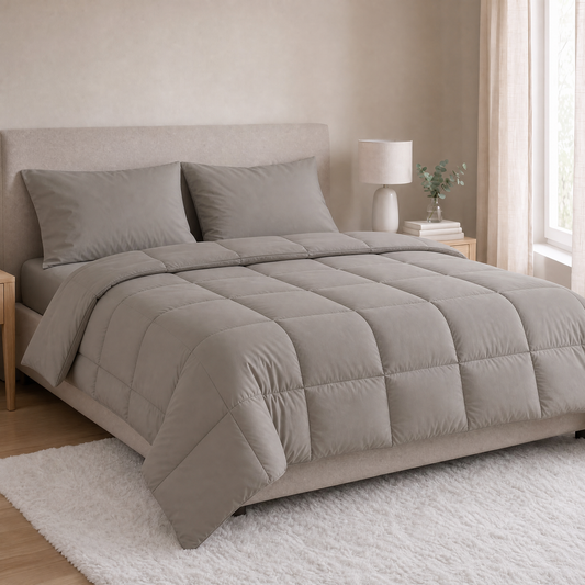 Zelesta Everyday Unie Taies d'Oreiller - Set de 2 - Gris Perle