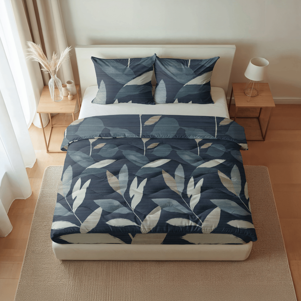 Zelesta Pure Design Cotton Duvet - Dark Leaves