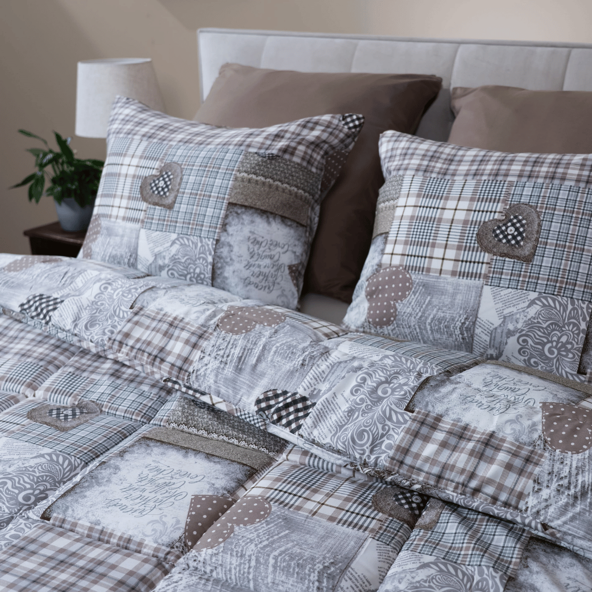 Zelesta Comfort Design Couette Été - Cœurs en patchwork
