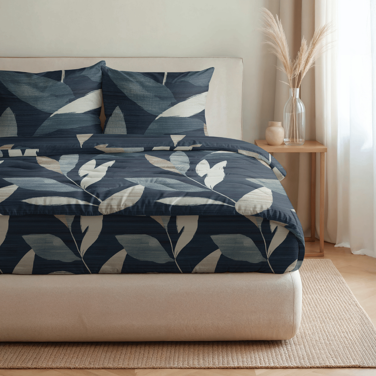 Zelesta Pure Design Cotton Duvet - Dark Leaves