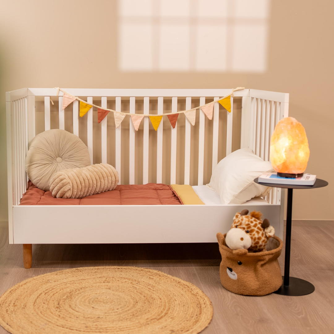 Zelesta Comfort Kids Duvet - Sand Beige & Terracotta, product shot showing the sand beige & terracotta children's print