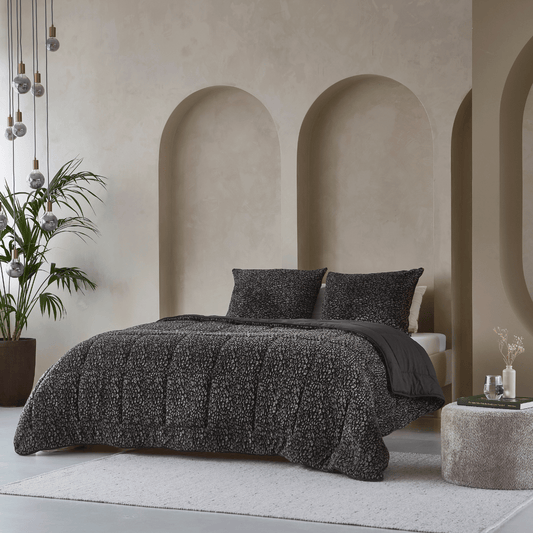 Zelesta Special Teddy Panther Duvet - Anthracite, product view 2