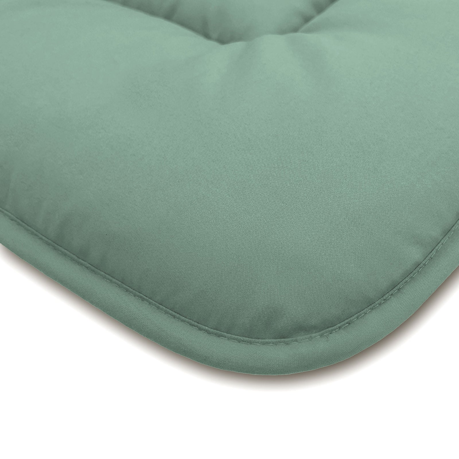 Detail shot of the Zelesta Comfort Duo Duvet - Mint Green & Light Green, highlighting the quilted microfiber fabric