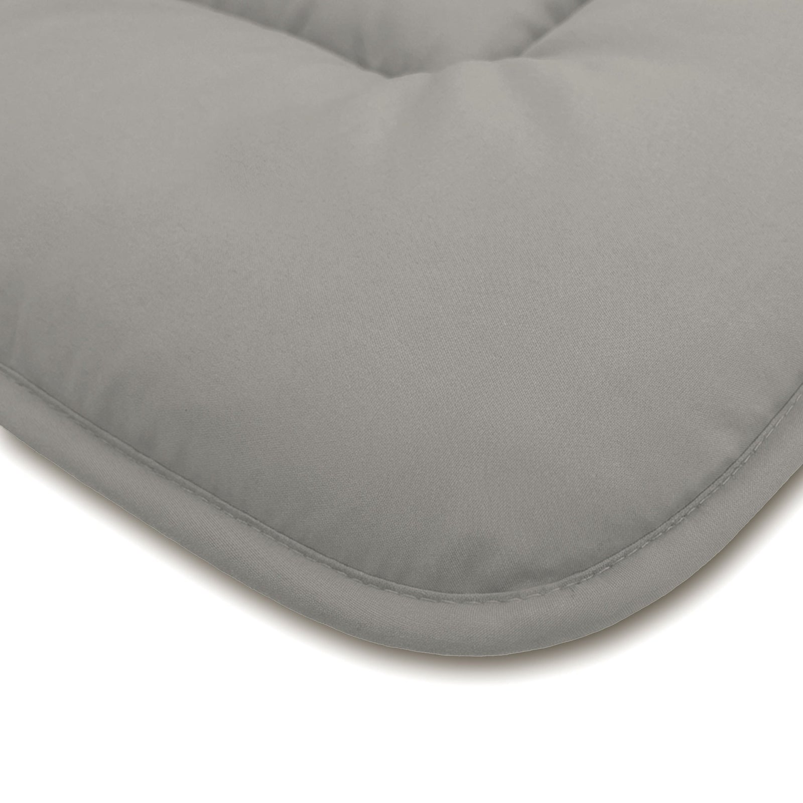 Detail shot of the Zelesta Comfort Duo Summer Duvet - Grey & Soft Grey, highlighting the quilted microfiber fabric