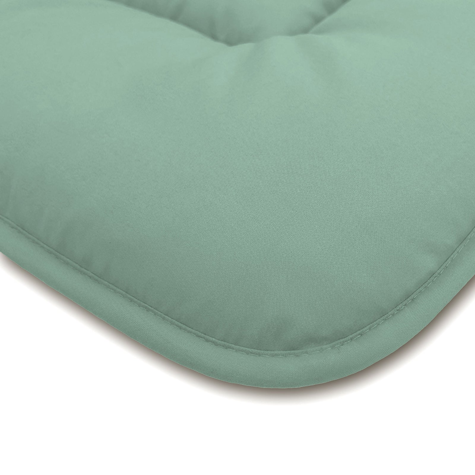 Detail shot of the Zelesta Comfort Duo Summer Duvet - Mint Green & Light Green, highlighting the quilted microfiber fabric