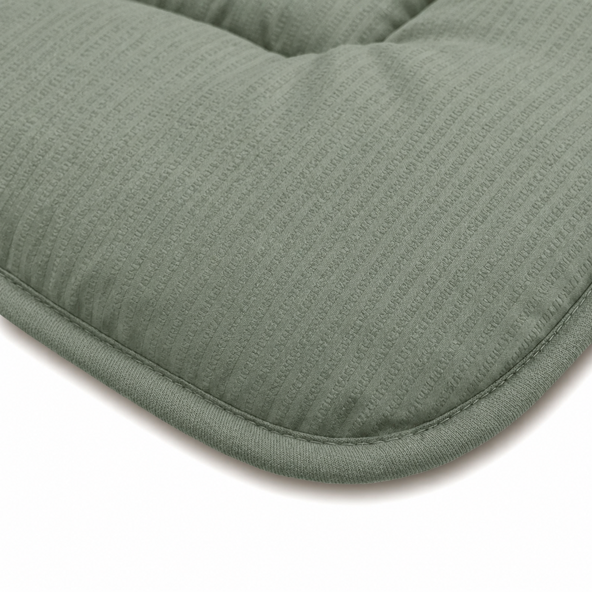 Zelesta Comfort Structure Seersucker Couette - Vert Foncé & Vert